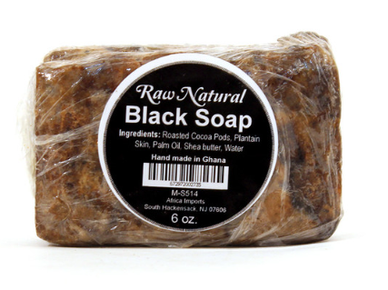 Raw Natural Black Soap Bar - 6 oz.