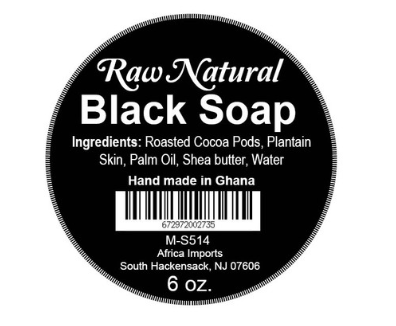 Raw Natural Black Soap Bar - 6 oz.